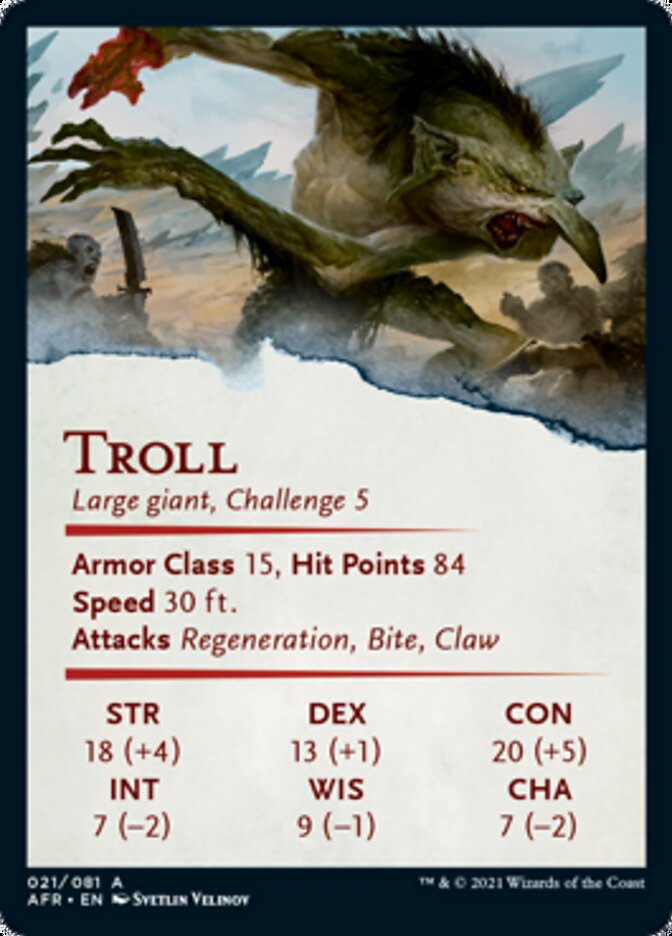 Troll Art Card [Dungeons & Dragons: Adventures in the Forgotten Realms Art Series] | Gear Gaming Bentonville
