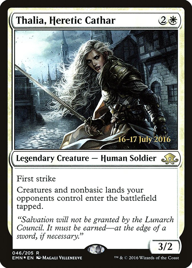 Thalia, Heretic Cathar [Eldritch Moon Prerelease Promos] | Gear Gaming Bentonville