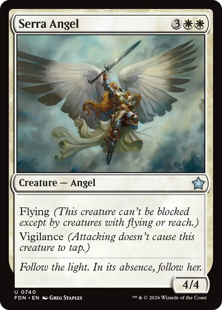 Serra Angel (0740) [Foundations] | Gear Gaming Bentonville
