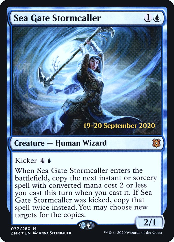 Sea Gate Stormcaller [Zendikar Rising Prerelease Promos] | Gear Gaming Bentonville