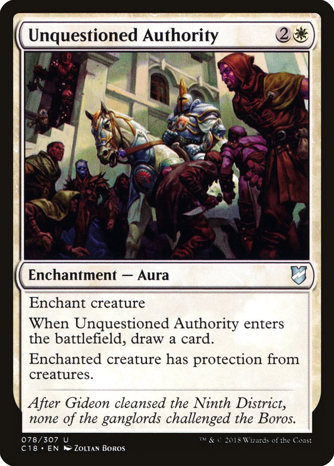 Unquestioned Authority [Commander 2018] | Gear Gaming Bentonville