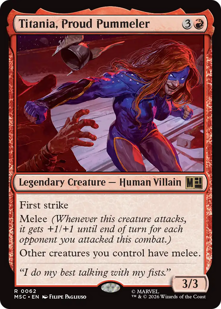 Titania, Proud Pummeler (Surge Foil) [Marvel Super Heroes Commander] | Gear Gaming Bentonville