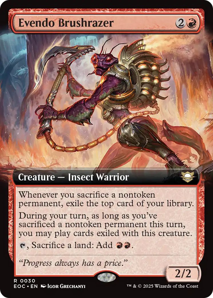Evendo Brushrazer (Extended Art) [Edge of Eternities Commander] | Gear Gaming Bentonville