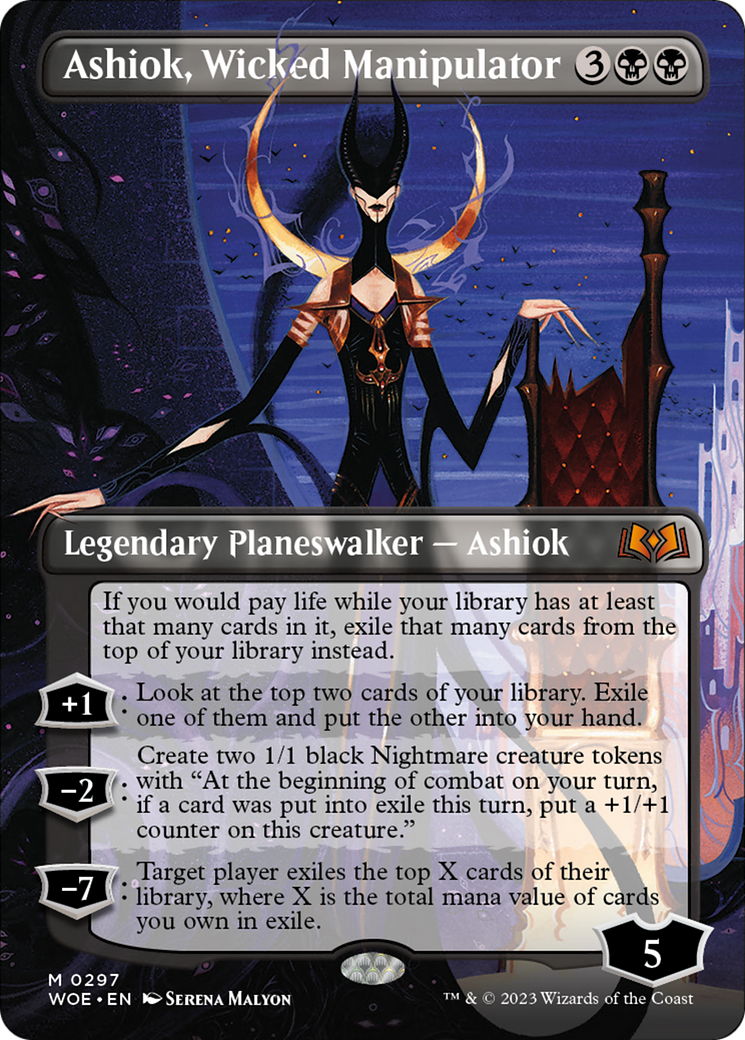 Ashiok, Wicked Manipulator (Borderless Alternate Art) [Wilds of Eldraine] | Gear Gaming Bentonville