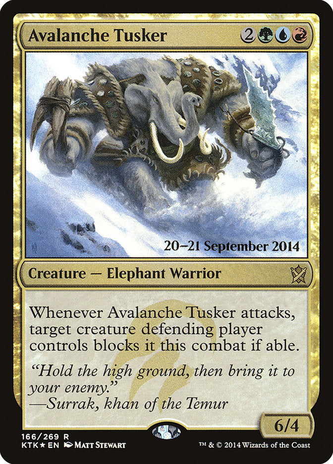 Avalanche Tusker [Khans of Tarkir Prerelease Promos] | Gear Gaming Bentonville
