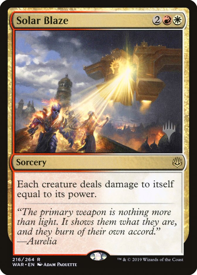 Solar Blaze (Promo Pack) [War of the Spark Promos] | Gear Gaming Bentonville