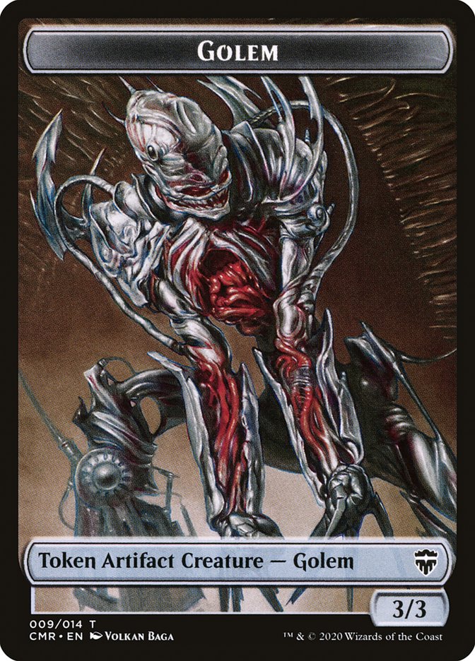 Golem // Zombie Double-Sided Token [Commander Legends Tokens] | Gear Gaming Bentonville
