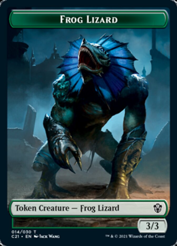 Frog Lizard // Elephant Double-Sided Token [Commander 2021 Tokens] | Gear Gaming Bentonville