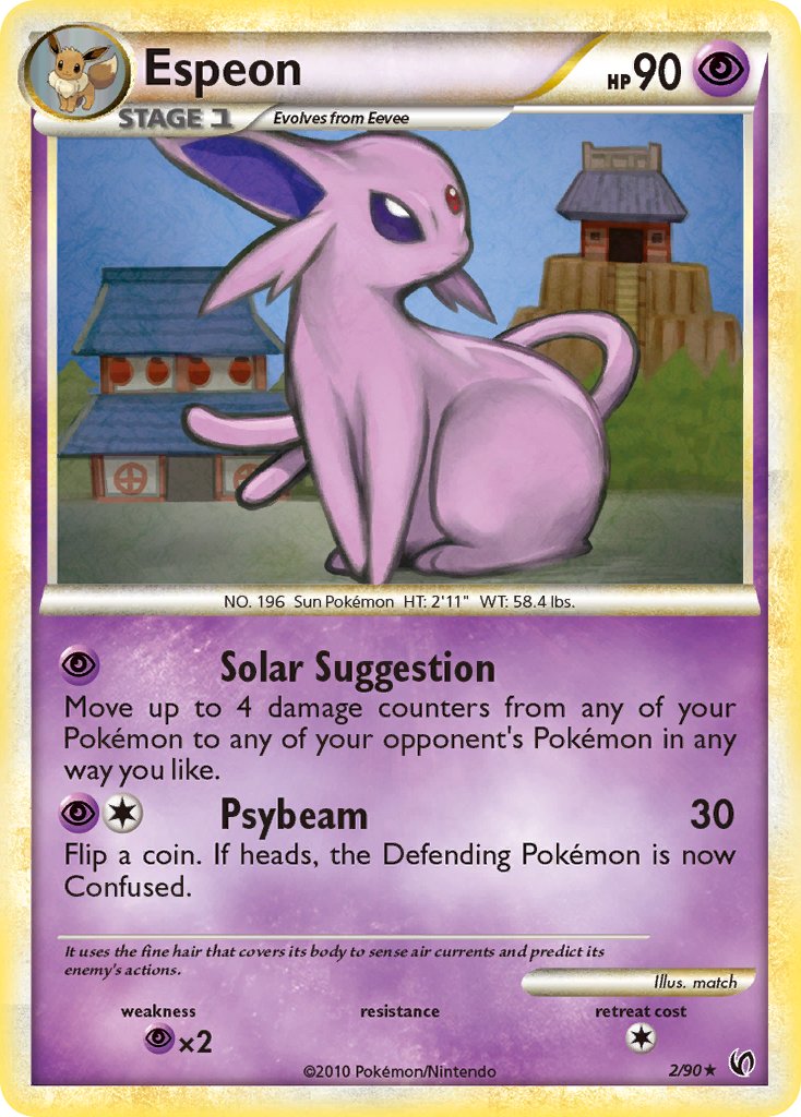 Espeon (2/90) (Cracked Ice Holo) (Theme Deck Exclusive) [HeartGold & SoulSilver: Unleashed] | Gear Gaming Bentonville