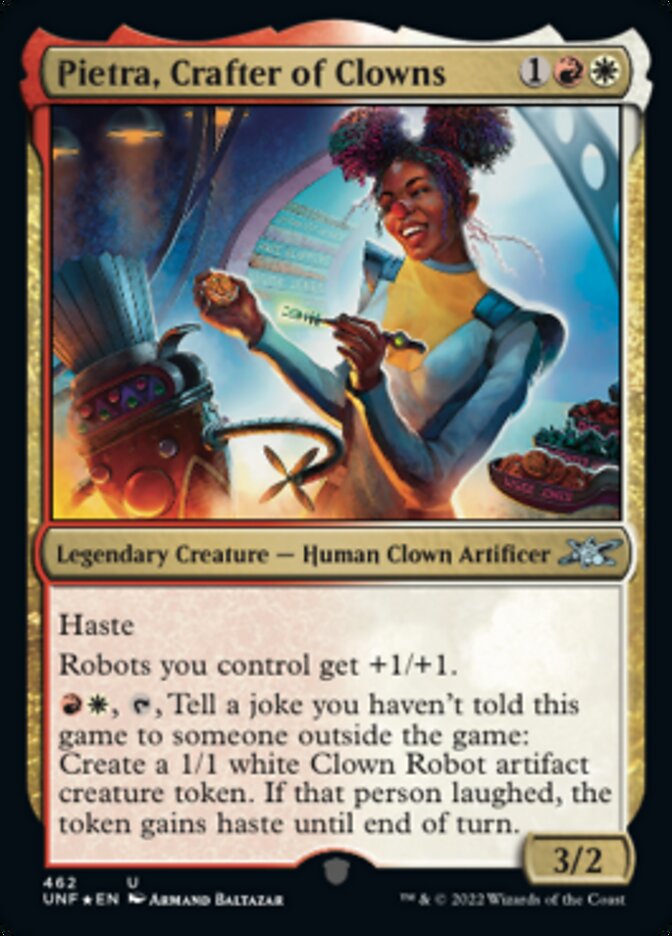 Pietra, Crafter of Clowns (Galaxy Foil) [Unfinity] | Gear Gaming Bentonville