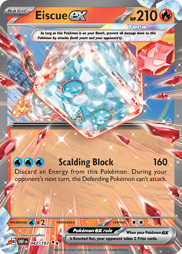 Eiscue ex (042/197) [Scarlet & Violet: Obsidian Flames] | Gear Gaming Bentonville