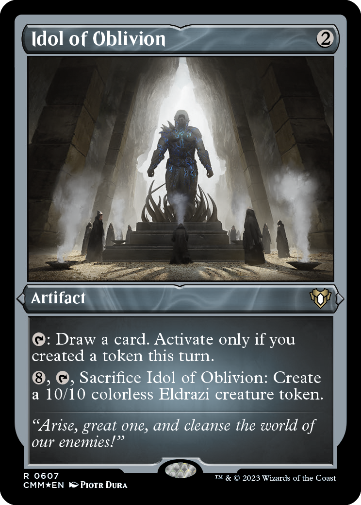 Idol of Oblivion (Foil Etched) [Commander Masters] | Gear Gaming Bentonville