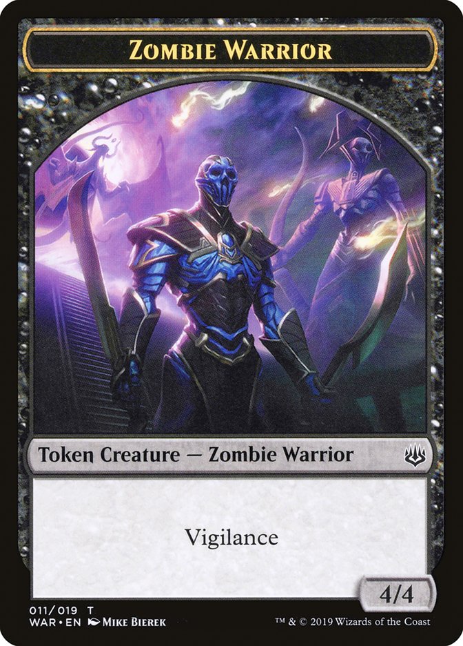 Zombie Warrior Token [War of the Spark Tokens] | Gear Gaming Bentonville