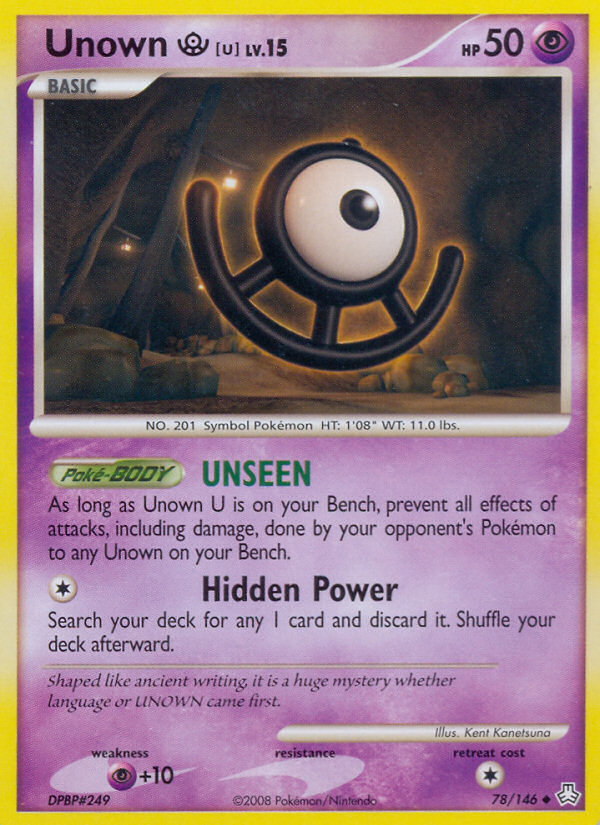 Unown U (78/146) [Diamond & Pearl: Legends Awakened] | Gear Gaming Bentonville