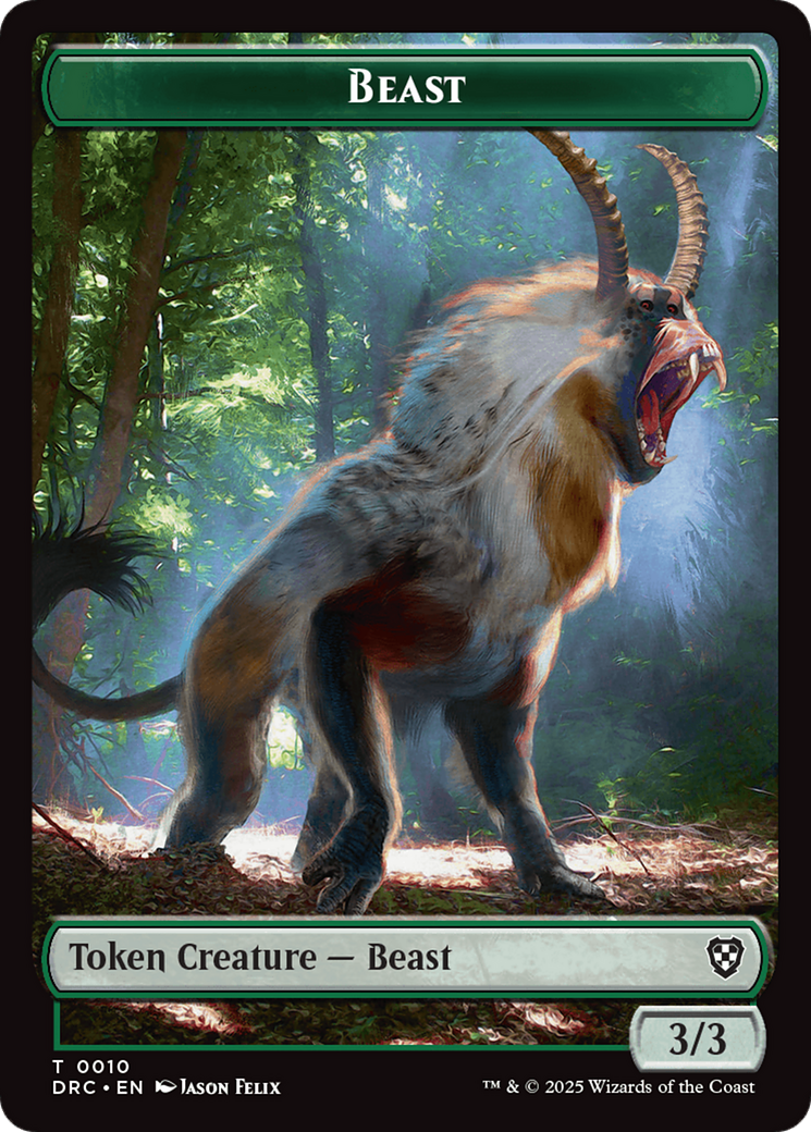 Beast (0010) // Servo Double-Sided Token [Aetherdrift Commander Tokens] | Gear Gaming Bentonville