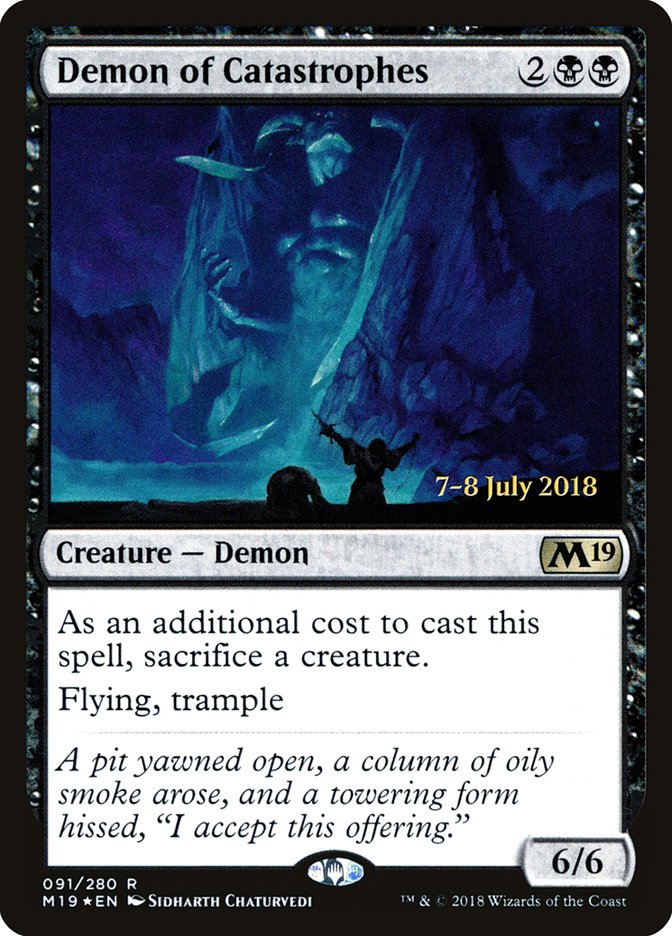 Demon of Catastrophes [Core Set 2019 Prerelease Promos] | Gear Gaming Bentonville