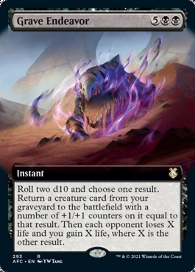 Grave Endeavor (Extended Art) [Dungeons & Dragons: Adventures in the Forgotten Realms Commander] | Gear Gaming Bentonville