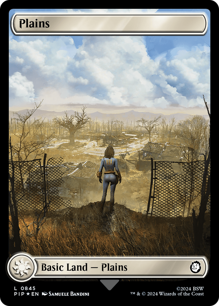 Plains (0845) (Surge Foil) [Fallout] | Gear Gaming Bentonville