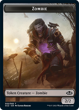 Snake // Zombie Double-Sided Token [Commander Collection: Black Tokens] | Gear Gaming Bentonville
