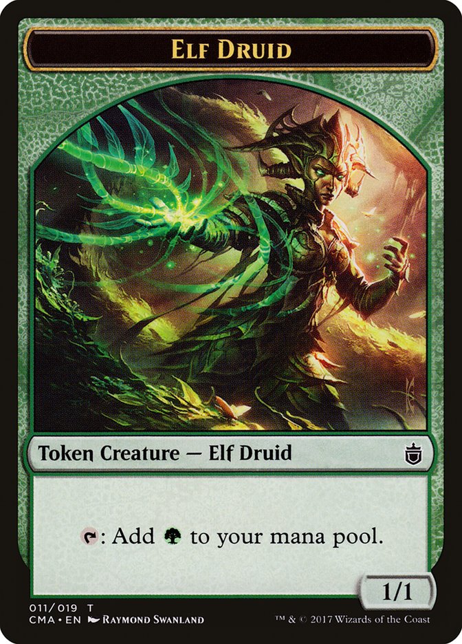 Elf Druid Token [Commander Anthology Tokens] | Gear Gaming Bentonville