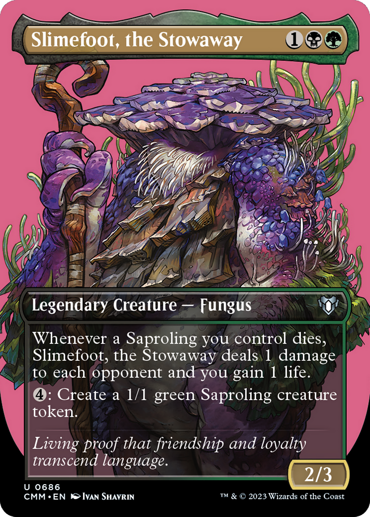 Slimefoot, the Stowaway (Borderless Profile) [Commander Masters] | Gear Gaming Bentonville