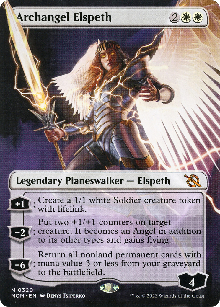 Archangel Elspeth (Borderless Alternate Art) [March of the Machine] | Gear Gaming Bentonville