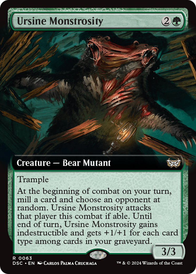 Ursine Monstrosity (Extended Art) [Duskmourn: House of Horror Commander] | Gear Gaming Bentonville