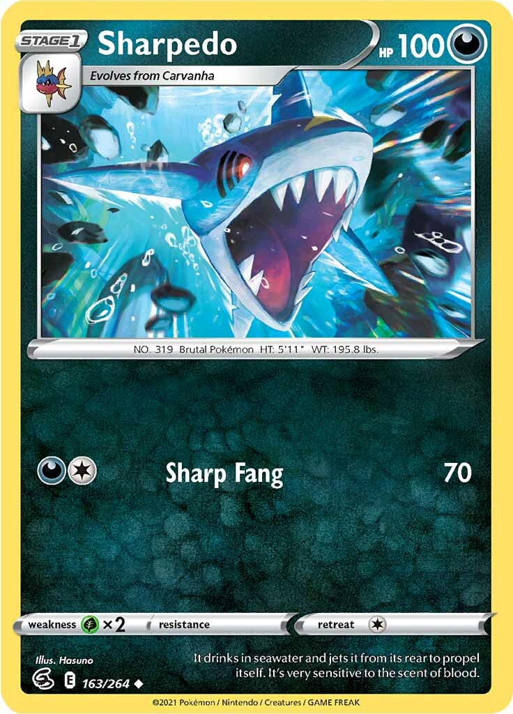 Sharpedo (163/264) [Sword & Shield: Fusion Strike] | Gear Gaming Bentonville