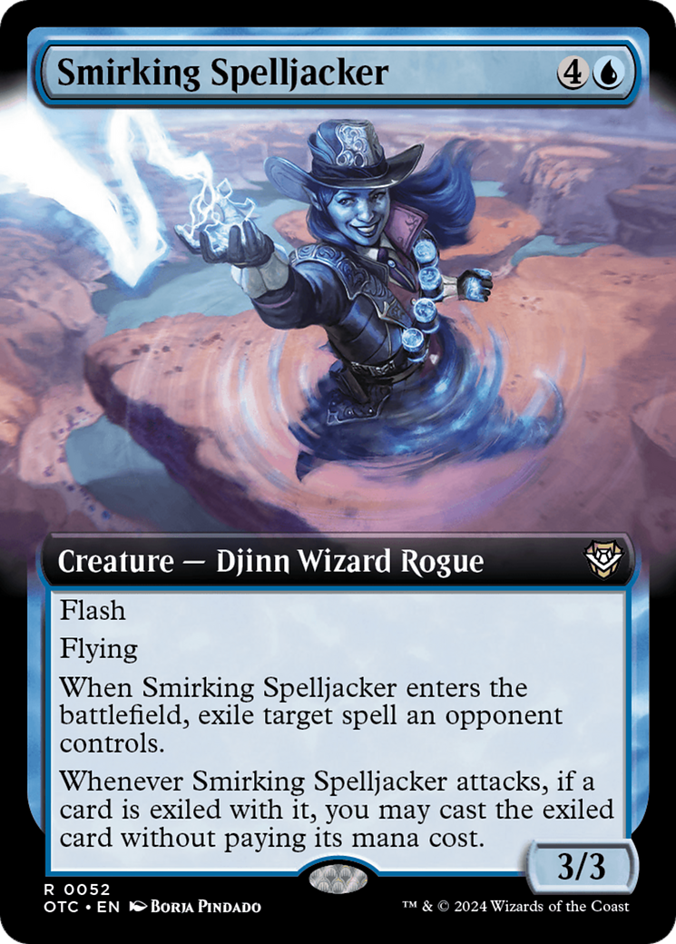 Smirking Spelljacker (Extended Art) [Outlaws of Thunder Junction Commander] | Gear Gaming Bentonville