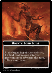 Bounty: Lord Fajjal // Bounty Rules Double-Sided Token [Outlaws of Thunder Junction Commander Tokens] | Gear Gaming Bentonville