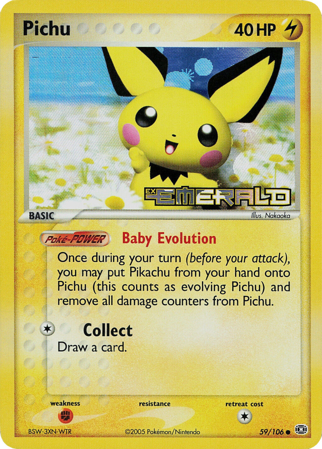 Pichu (59/106) (Stamped) [EX: Emerald] | Gear Gaming Bentonville