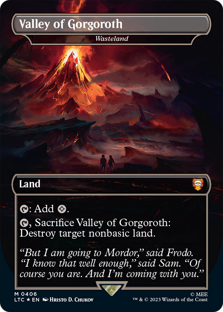 Valley of Gorgoroth - Wasteland (Surge Foil Realms and Relics) [The Lord of the Rings: Tales of Middle-Earth Commander] | Gear Gaming Bentonville