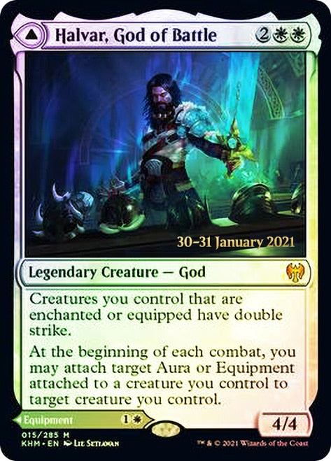 Halvar, God of Battle // Sword of the Realms [Kaldheim Prerelease Promos] | Gear Gaming Bentonville