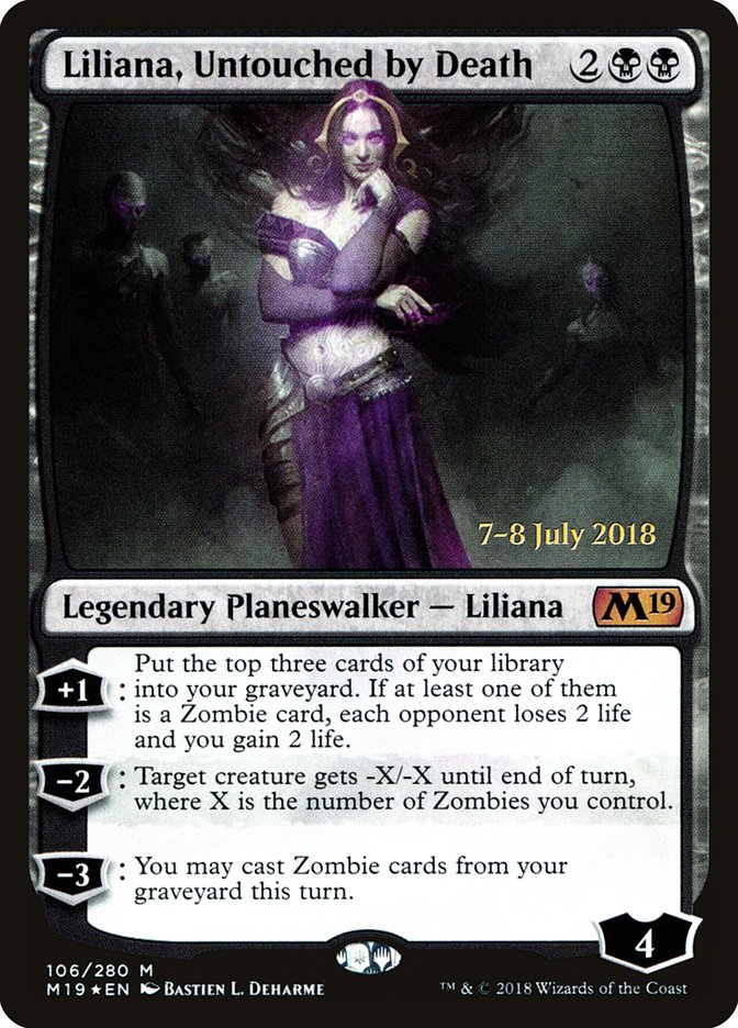 Liliana, Untouched by Death [Core Set 2019 Prerelease Promos] | Gear Gaming Bentonville