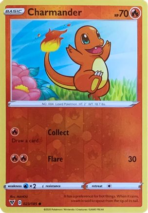 Charmander (023/185) (Reverse Cosmos Holo) [Sword & Shield: Vivid Voltage] | Gear Gaming Bentonville