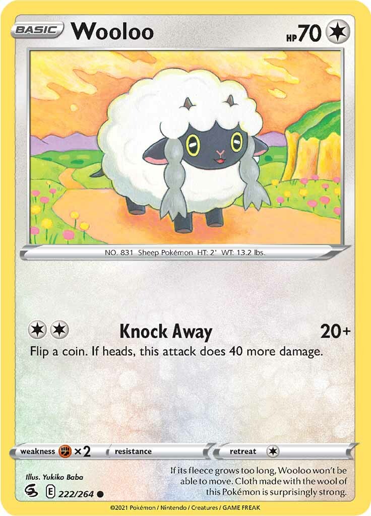 Wooloo (222/264) [Sword & Shield: Fusion Strike] | Gear Gaming Bentonville