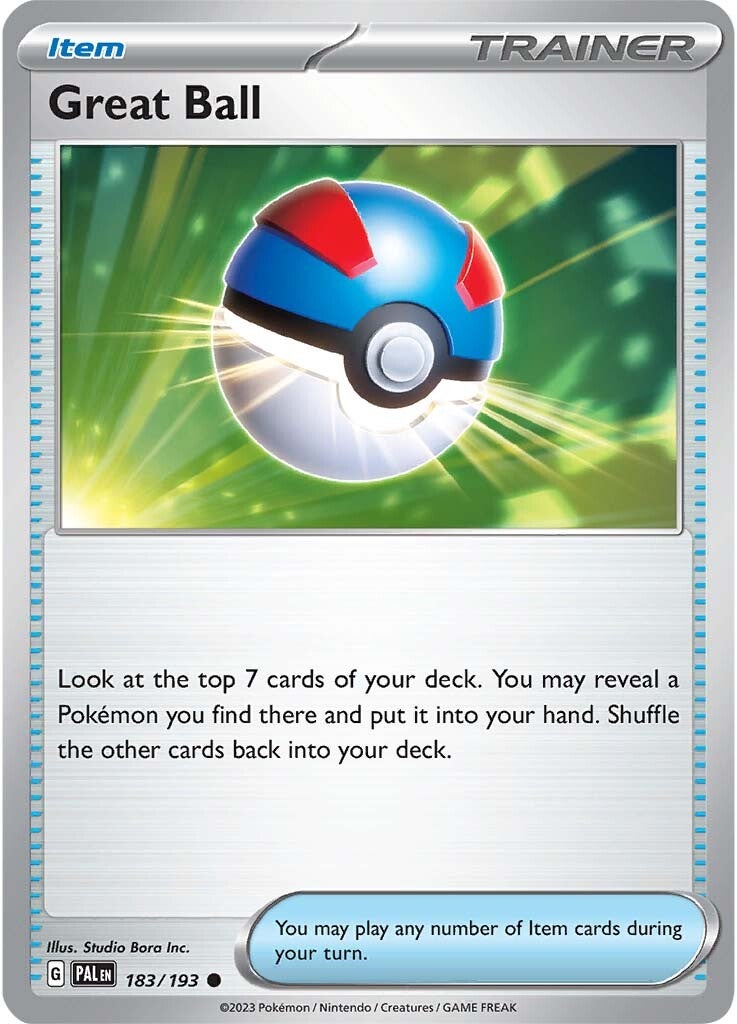 Great Ball (183/193) [Scarlet & Violet: Paldea Evolved] | Gear Gaming Bentonville