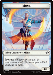 Bird // Monk Double-Sided Token [Tarkir: Dragonstorm Tokens] | Gear Gaming Bentonville
