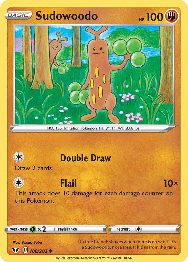 Sudowoodo (100/202) [Sword & Shield: Base Set] | Gear Gaming Bentonville