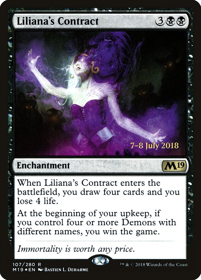 Liliana's Contract [Core Set 2019 Prerelease Promos] | Gear Gaming Bentonville