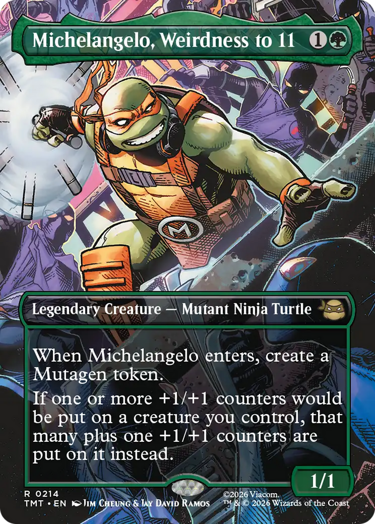 Michelangelo, Weirdness to 11 (Borderless) [Teenage Mutant Ninja Turtles] | Gear Gaming Bentonville