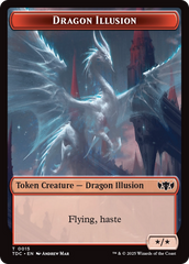 Dragon Illusion // Monk Double-Sided Token [Tarkir: Dragonstorm Commander Tokens] | Gear Gaming Bentonville