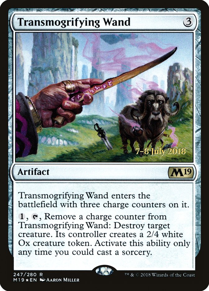 Transmogrifying Wand [Core Set 2019 Prerelease Promos] | Gear Gaming Bentonville