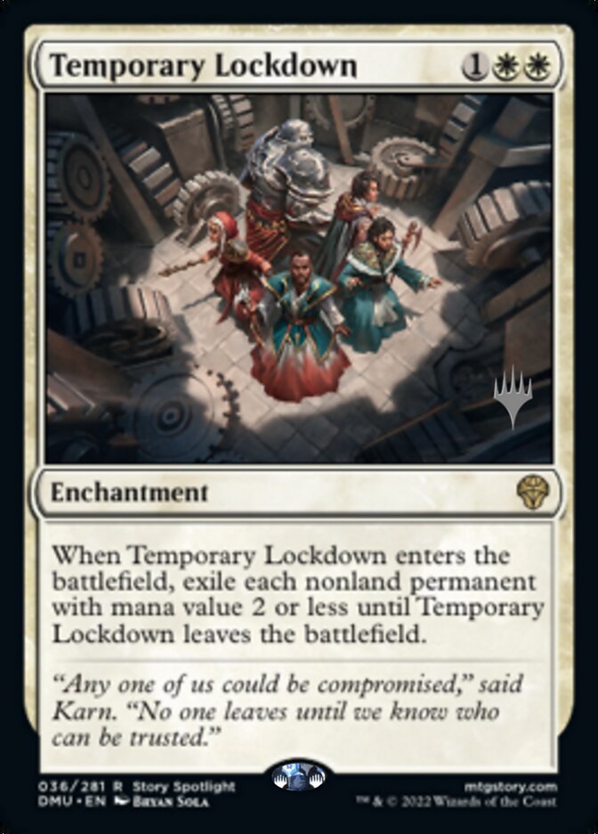 Temporary Lockdown (Promo Pack) [Dominaria United Promos] | Gear Gaming Bentonville