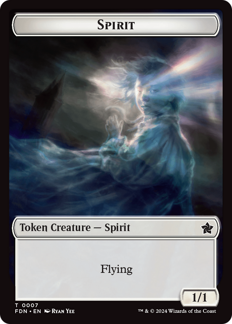 Spirit // Cat (0001) Doubled-Sided Token [Foundations Tokens] | Gear Gaming Bentonville