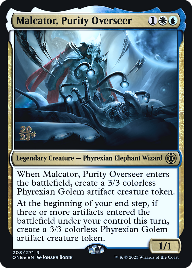 Malcator, Purity Overseer [Phyrexia: All Will Be One Prerelease Promos] | Gear Gaming Bentonville