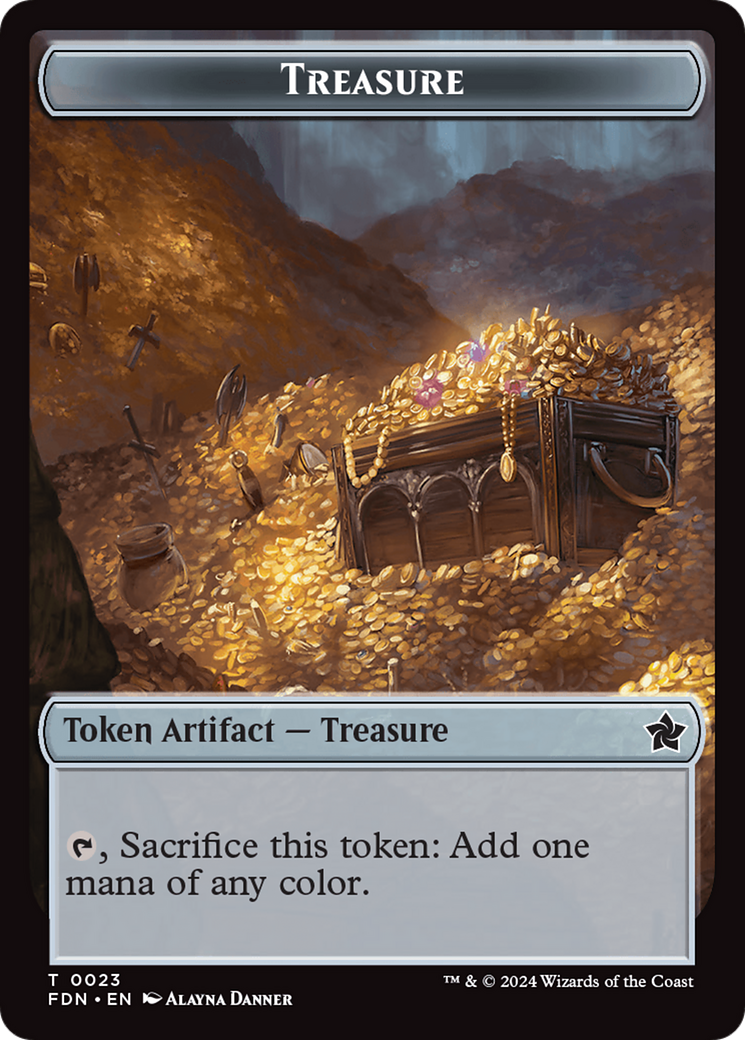 Goblin // Treasure Double-Sided Token [Foundations Tokens] | Gear Gaming Bentonville