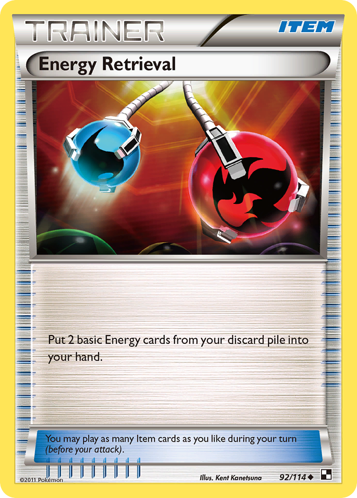 Energy Retrieval (92/114) [Black & White: Base Set] | Gear Gaming Bentonville