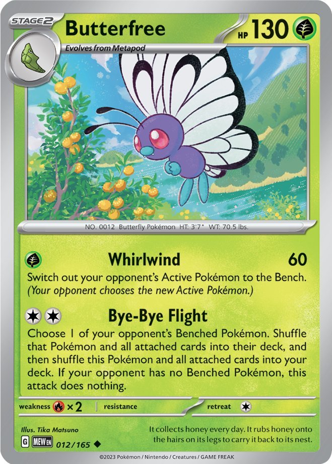 Butterfree (012/165) [Scarlet & Violet 151] | Gear Gaming Bentonville