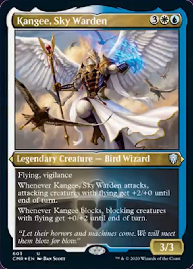 Kangee, Sky Warden (Etched) [Commander Legends] | Gear Gaming Bentonville